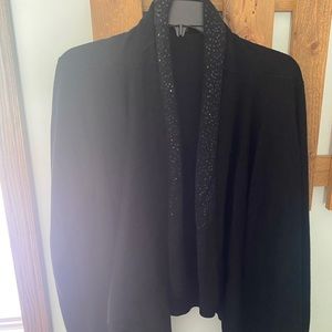 Women’s black cardigan with sequin design